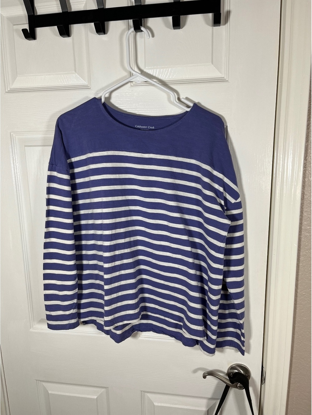 Women’s L shirt purple and white - Coldwater Creek